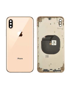 Apple iPhone XS Max Housing Middle Frame With Side Button and Camera Lens Complete Body Casing Replacement For iPhone XS Max - Golden