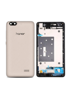 Honor 4c Housing Middle Frame With Side Button and Camera Lens Complete Body Casing Replacement For 4c - Golden