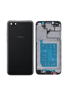 Honor 7s Housing Middle Frame With Side Button and Camera Lens Complete Body Casing Replacement For 7s - Black