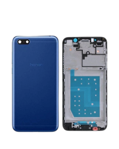 Honor 7s Housing Middle Frame With Side Button and Camera Lens Complete Body Casing Replacement For 7s - Blue