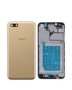 Honor 7s Housing Middle Frame With Side Button and Camera Lens Complete Body Casing Replacement For 7s - Golden