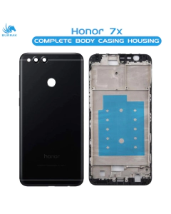 Honor 7x Housing Middle Frame With Side Button and Camera Lens Complete Body Casing Replacement For 7x - Black