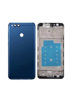 Honor 7x Housing Middle Frame With Side Button and Camera Lens Complete Body Casing Replacement For 7x - Blue