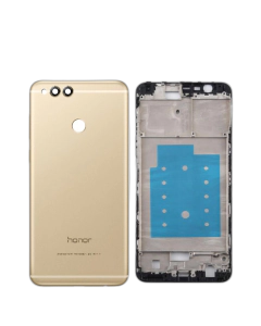 Honor 7x Housing Middle Frame With Side Button and Camera Lens Complete Body Casing Replacement For 7x - Golden