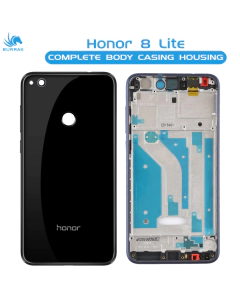 Honor 8 Lite Housing Middle Frame With Side Button and Camera Lens Complete Body Casing Replacement For 8 Lite - Black