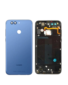 Huawei Nova 2 Plus Housing Middle Frame With Side Button and Camera Lens Complete Body Casing Replacement For Nova 2 Plus - Blue