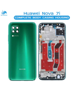 Huawei Nova 7i Housing Middle Frame With Side Button and Camera Lens Complete Body Casing Replacement For Nova 7i - Green