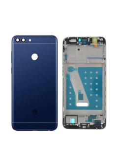 Huawei P Smart Housing Middle Frame With Side Button and Camera Lens Complete Body Casing Replacement For P Smart - Blue