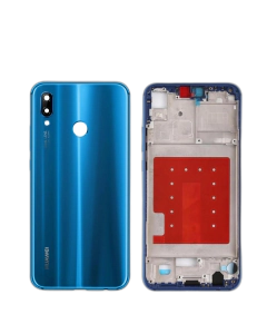 Huawei P20 Lite Housing Middle Frame With Side Button and Camera Lens Complete Body Casing Replacement For P20 Lite - Blue