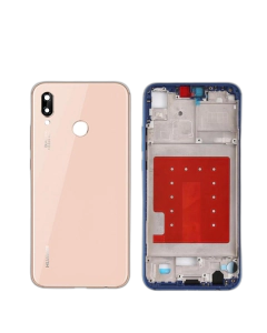 Huawei P20 Lite Housing Middle Frame With Side Button and Camera Lens Complete Body Casing Replacement For P20 Lite - Pink