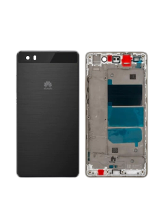 Huawei P8 Lite Housing Middle Frame With Side Button and Camera Lens Complete Body Casing Replacement For P8 Lite - Black