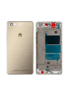Huawei P8 Lite Housing Middle Frame With Side Button and Camera Lens Complete Body Casing Replacement For P8 Lite - Golden