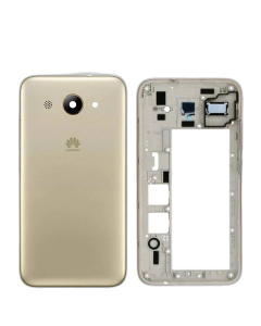 Huawei Y3 2017 Housing Middle Frame With Side Button and Camera Lens Complete Body Casing Replacement For Y3 2017 - Golden