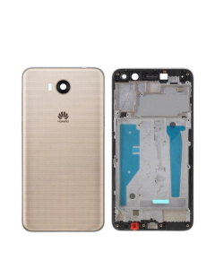 Huawei Y5 2017 Housing Middle Frame With Side Button and Camera Lens Complete Body Casing Replacement For Y5 2017 - Golden