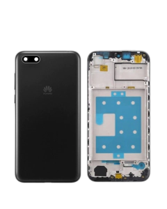 Huawei Y5 Prime 2018 Housing Middle Frame With Side Button and Camera Lens Complete Body Casing Replacement For Y5 Prime 2018 - Black