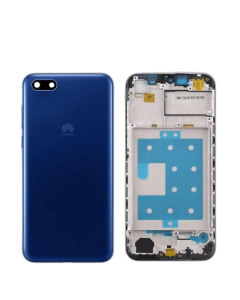 Huawei Y5 Prime 2018 Housing Middle Frame With Side Button and Camera Lens Complete Body Casing Replacement For Y5 Prime 2018 - Blue
