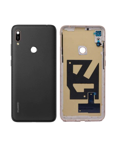 Huawei Y6 Prime 2019 Housing Middle Frame With Side Button and Replacement Battery Back Door For Y6 Prime 2019 - Black