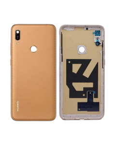 Huawei Y6 Prime 2019 Housing Middle Frame With Side Button and Replacement Battery Back Door For Y6 Prime 2019 - Golden
