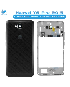 Huawei Y6 Pro 2015 Housing Middle Frame With Side Button and Camera Lens Complete Body Casing Replacement For Y6 Pro 2015 - Grey