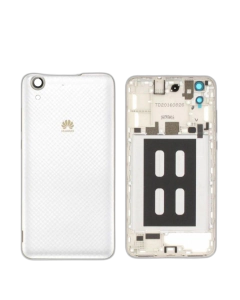 Huawei Y6II Housing Middle Frame With Side Button and Camera Lens Complete Body Casing Replacement For Y6II - White