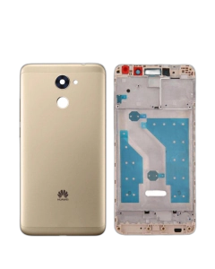 Huawei Y7 Prime 2017 Housing Middle Frame With Side Button and Camera Lens Complete Body Casing Replacement For Y7 Prime 2017 - Golden