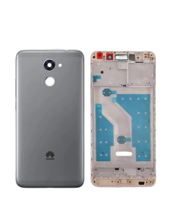 Huawei Y7 Prime 2017 Housing Middle Frame With Side Button and Camera Lens Complete Body Casing Replacement For Y7 Prime 2017 - Grey