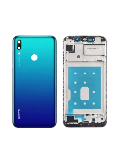 Huawei Y7 Prime 2019 Housing Middle Frame With Side Button and Camera Lens Complete Body Casing Replacement For Y7 Prime 2019 - Blue