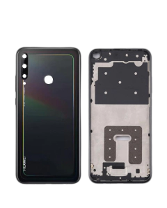 Huawei Y7p Housing Middle Frame With Side Button and Camera Lens Complete Body Casing Replacement For Y7p - Black