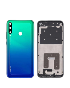 Huawei Y7p Housing Middle Frame With Side Button and Camera Lens Complete Body Casing Replacement For Y7p - Blue