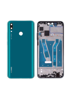 Huawei Y9 2019 Housing Middle Frame With Side Button and Camera Lens Complete Body Casing Replacement For Y9 2019 - Blue
