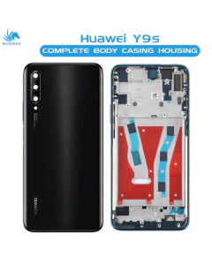 Huawei Y9s Housing Middle Frame With Side Button and Camera Lens Complete Body Casing Replacement For Y9s - Black