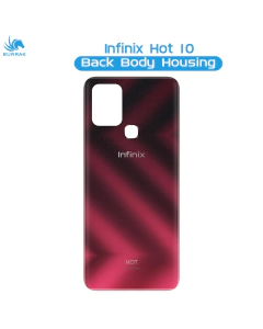 infinix Hot 10 Rear Back Body Casing Housing Replacement Battery Back Door For infinix Hot 10 - Red