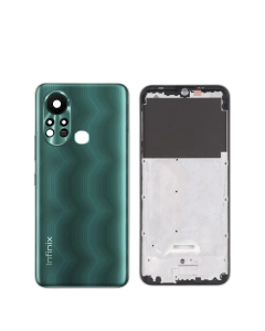 Infinix Hot 11s Housing Middle Frame With Side Button and Camera Lens Complete Body Casing Replacement For Hot 11s - Green