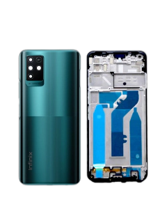 Infinix Note 10 Housing Middle Frame With Side Button and Camera Lens Complete Body Casing Replacement For Note 10 - Green