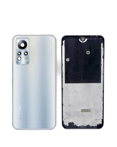 Infinix Note 11 Housing Middle Frame With Side Button and Camera Lens Complete Body Casing Replacement For Note 11 - Silver