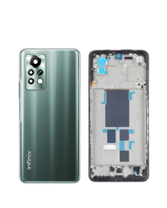 Infinix Note 11 Pro Housing Middle Frame With Side Button and Camera Lens Complete Body Casing Replacement For Note 11 Pro - Green
