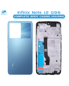Infinix Note 12 G96 Housing Middle Frame With Side Button Complete Body Casing Replacement For Note 12 G96 - Blue