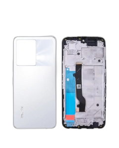 Infinix Note 12 G96 Housing Middle Frame With Side Button Complete Body Casing Replacement For Note 12 G96 - White