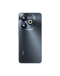 Infinix Smart 8 Housing Middle Frame With Side Button and Replacement Battery Back Door For Smart 8 - Black