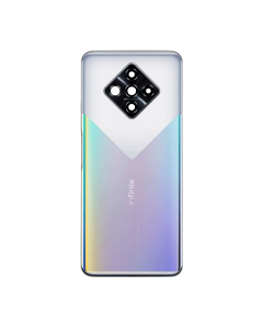 Infinix Zero 8i Housing Middle Frame With Side Button and Replacement Battery Back Door With Camera Lense For Infinix Zero 8i - Silver Burrak