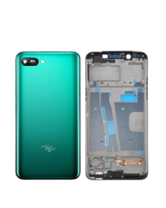 iTel A25 Pro Housing Middle Frame With Side Button and Camera Lens Complete Body Casing Replacement For A25 Pro - Green