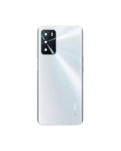 Oppo A16 Housing Middle Frame With Side Button and Replacement Battery Back Door For A16 - Silver