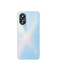 Oppo A18 Housing Middle Frame With Side Button and Replacement Battery Back Door For A18 - Blue