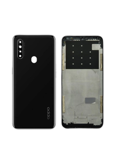 Oppo A31 Housing Middle Frame With Side Button and Camera Lens Complete Body Casing Replacement For A31 - Black