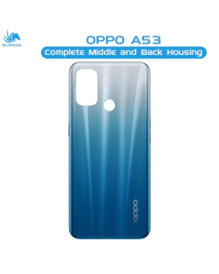 Oppo A53 Housing Middle Frame With Side Button and Camera Lens Body Casing Replacement For A53 - Blue