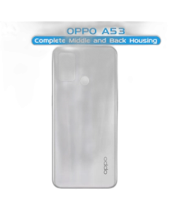 Oppo A53 Housing Middle Frame With Side Button and Camera Lens Body Casing Replacement For A53 - White