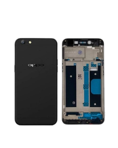 Oppo A57 Housing Middle Frame With Side Button and Camera Lens Complete Body Casing Replacement For A57 - Black