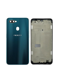 Oppo A5s Housing Middle Frame With Side Button and Camera Lens Complete Body Casing Replacement For A5s - Green