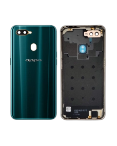 Oppo A7 Housing Middle Frame With Side Button and Replacement Battery Back Door For A7 - Green