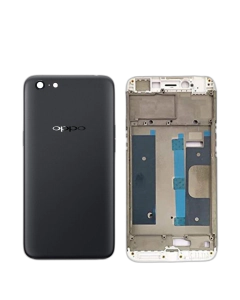 Oppo A71 Housing Middle Frame With Side Button and Camera Lens Complete Body Casing Replacement For A71 - Black